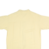 MONTE CARLO Mens Yellow Shirt M Cotton Short Sleeve Casual Summer