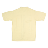 MONTE CARLO Mens Yellow Shirt M Cotton Short Sleeve Casual Summer