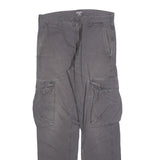 CARHARTT Mens Cotton Blend Grey Relaxed Cargo Trousers W30 L32 Utility Workwear