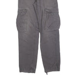 CARHARTT Mens Cotton Blend Grey Relaxed Cargo Trousers W30 L32 Utility Workwear