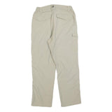 46 NORD Womens Polyester Blend Beige Regular Straight Trousers W28 L26 Cargo Zip