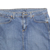 WRANGLER Womens Blue Denim Mini Cotton Blend Skirt M Classic Casual Fashion