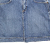 WRANGLER Womens Blue Denim Mini Cotton Blend Skirt M Classic Casual Fashion