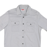WRANGLER Mens Grey Cotton Blend Short Sleeve Shirt M Casual Workwear