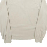 ADIDAS Womens Cream Plain Pullover Jumper Crew Neck Basic Knit S Casual