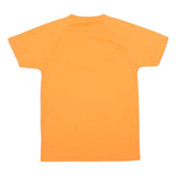 Mens Orange Short Sleeve Graphic T-Shirt S Polyester Blend Round Neck Casual