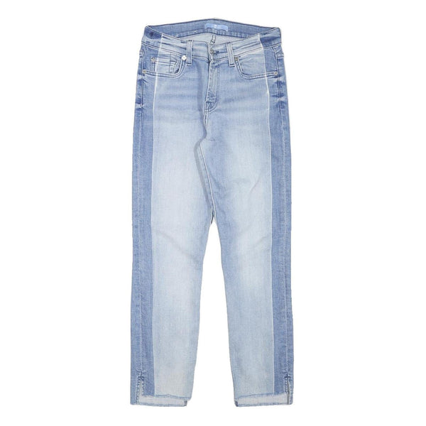 7 FOR ALL MANKIND Womens Jeans Light Blue Slim Skinny Denim Rinse W25 L25