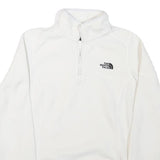 THE NORTH FACE Womens White Plain Fleece Pullover Quarter Zip S Outdoor Winter