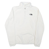 THE NORTH FACE Womens White Plain Fleece Pullover Quarter Zip S Outdoor Winter