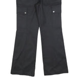 MICHAEL KORS Womens Black Regular Wide-Leg Trousers W28 L27 Zip Pocketed