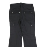 MICHAEL KORS Womens Black Regular Wide-Leg Trousers W28 L27 Zip Pocketed