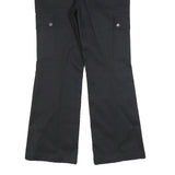 MICHAEL KORS Womens Black Regular Wide-Leg Trousers W28 L27 Zip Pocketed