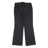 MICHAEL KORS Womens Black Regular Wide-Leg Trousers W28 L27 Zip Pocketed