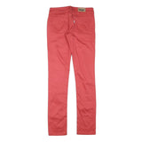 LEVI'S Womens Cotton Blend Red Slim Skinny Fit Trousers W28 L31 Stylish Comfort