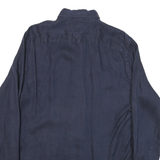 TOMMY HILFIGER Mens Navy Blue Stylish Cotton Blend Shirt S Button Collar