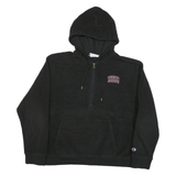 CHAMPION Mens Black Chico State Patterned Pullover Jumper XL Hooded Zip