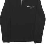 LACOSTE Mens Black Long Sleeve Plain M Cotton Blend Polo Shirt