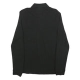 LACOSTE Mens Black Long Sleeve Plain M Cotton Blend Polo Shirt