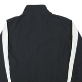 CALVIN KLEIN Mens Black & White Zip Jacket M Polyester Blend Plain Lightweight