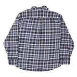 JACHS Mens Blue & White Check Shirt XL Cotton Blend Button Front Casual