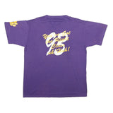 RUSSELL ATHLETIC Mens Purple L Cartoon Graphic T-Shirt Short Sleeve Crew Neck