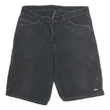 DICKIES Mens Black Cotton Casual Shorts M W36 Workwear Utility Pocket