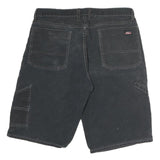 DICKIES Mens Black Cotton Casual Shorts M W36 Workwear Utility Pocket