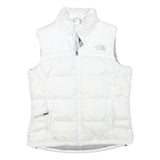THE NORTH FACE Womens White Puffer Jacket S Polyester Blend Quilted Zip