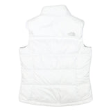THE NORTH FACE Womens White Puffer Jacket S Polyester Blend Quilted Zip