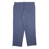DICKIES Mens Classic Blue Trousers W40 L30 Zip Closure Straight Fit Workwear