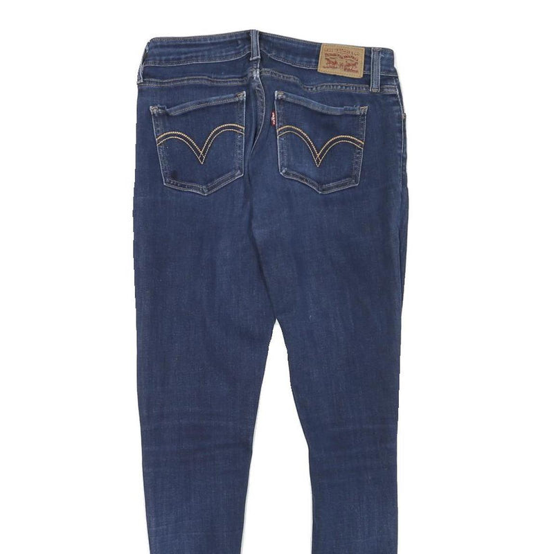 LEVI'S 535 Womens Slim Blue Denim Medium Woven W26 L28 Classic Zip Jeans