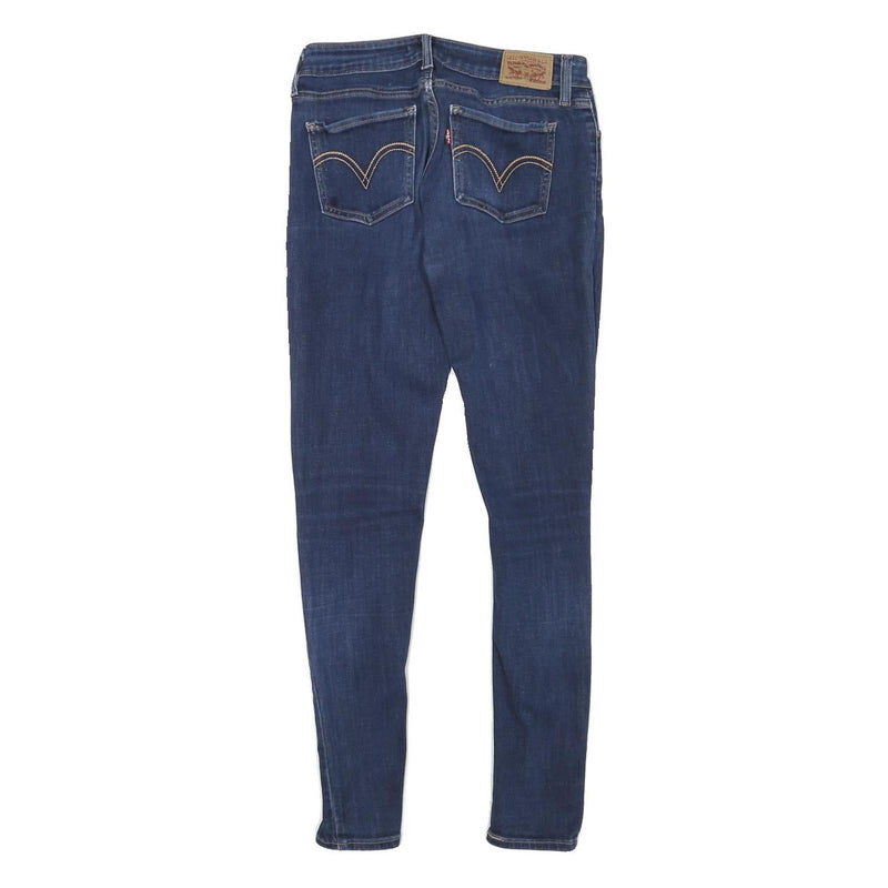 LEVI'S 535 Womens Slim Blue Denim Medium Woven W26 L28 Classic Zip Jeans
