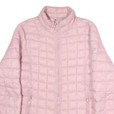 REEBOK Mens Pink Quilted Jacket M Polyester Blend Zip Top Performance