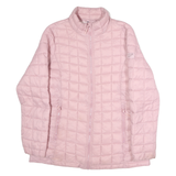 REEBOK Mens Pink Quilted Jacket M Polyester Blend Zip Top Performance