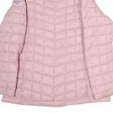 REEBOK Mens Pink Quilted Jacket M Polyester Blend Zip Top Performance