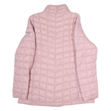 REEBOK Mens Pink Quilted Jacket M Polyester Blend Zip Top Performance