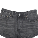 LEVI'S Womens Denim Black Casual Cut-Off Shorts M W30 Raw Hem Vintage Style