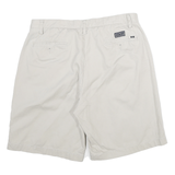 NAUTICA Mens Shorts Beige Classic Fit Plain L W32 Casual Cotton Summer