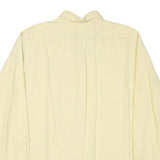 RALPH LAUREN Mens Cream Classic Fit L Cotton Blend Long Sleeve Shirt