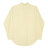 RALPH LAUREN Mens Cream Classic Fit L Cotton Blend Long Sleeve Shirt