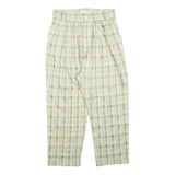 WIYA Womens Polyester Blend Green Relaxed Tapered Trousers W26 L22 Checked