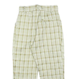 WIYA Womens Polyester Blend Green Relaxed Tapered Trousers W26 L22 Checked