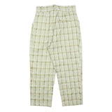 WIYA Womens Polyester Blend Green Relaxed Tapered Trousers W26 L22 Checked