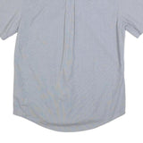 TOMMY HILFIGER Mens Blue Button-Down Short Sleeve Shirt S Cotton Classic Fit