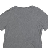 NIKE Mens Grey Just Do It Graphic T-Shirt L Short Sleeve Crew Neck Cotton Blend