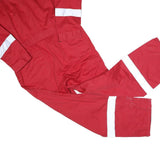 WALLS Mens Red Cotton Blend Dungarees XL W40 L28 Workwear Utility Reflective