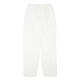 NR1 Womens Cotton Blend White Relaxed Trousers W24 L28 Casual Zip Closure