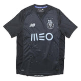 NEW BALANCE FC Porto 2016-17 Mens Black Football Shirt S Short Sleeve Crew Neck
