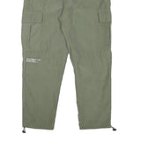 Mens Relaxed Fit Green Cotton Blend Cargo Trousers Waist W27 Length L25