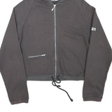 FILA Womens Grey Zip Up Hoodie M Casual Cotton Blend Drawstring Pocket